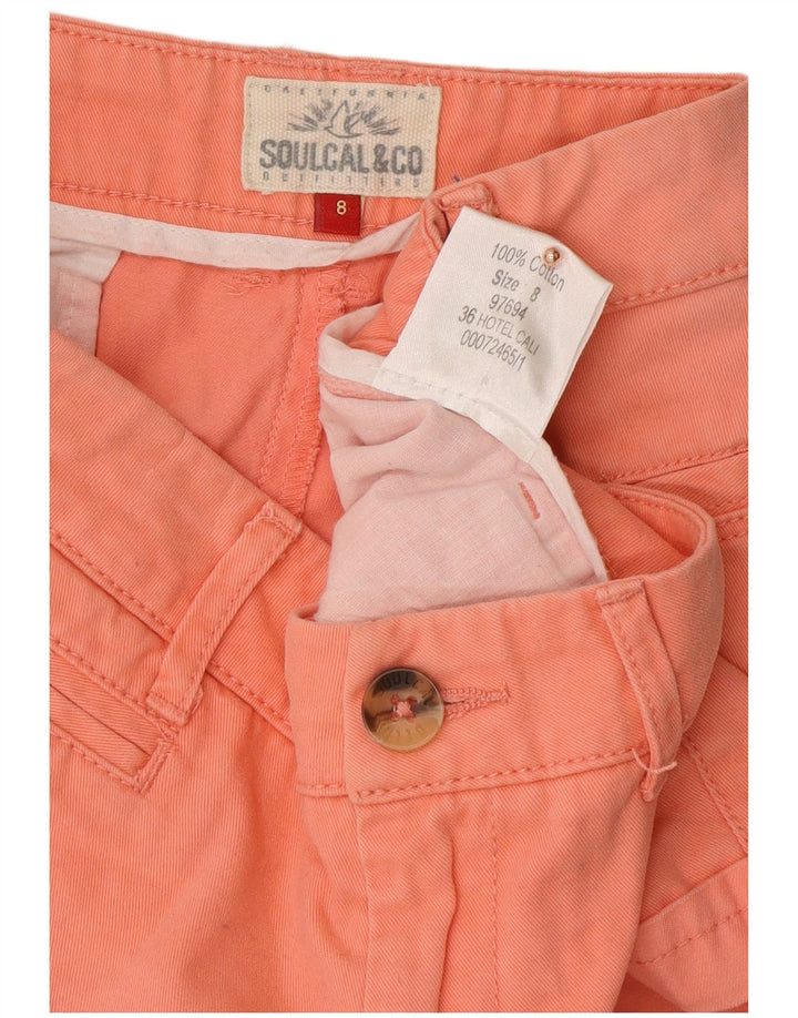 SOULCAL&CO Shorts Chino Feminino US 8 Médio W30 Algodão Rosa
