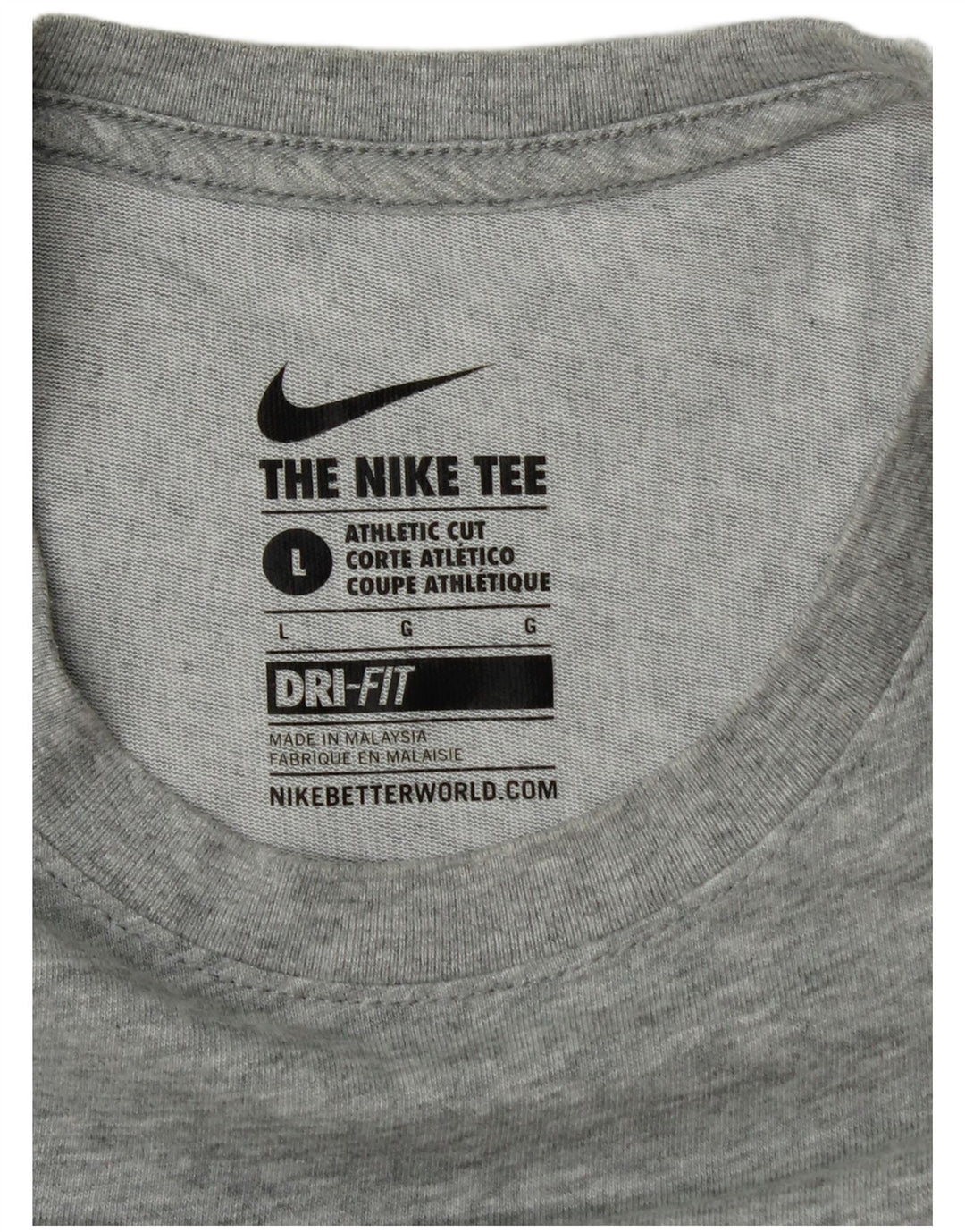 Camiseta Nike Masculina Athletic Fit Graphic Top Grande Cinza Salpicado