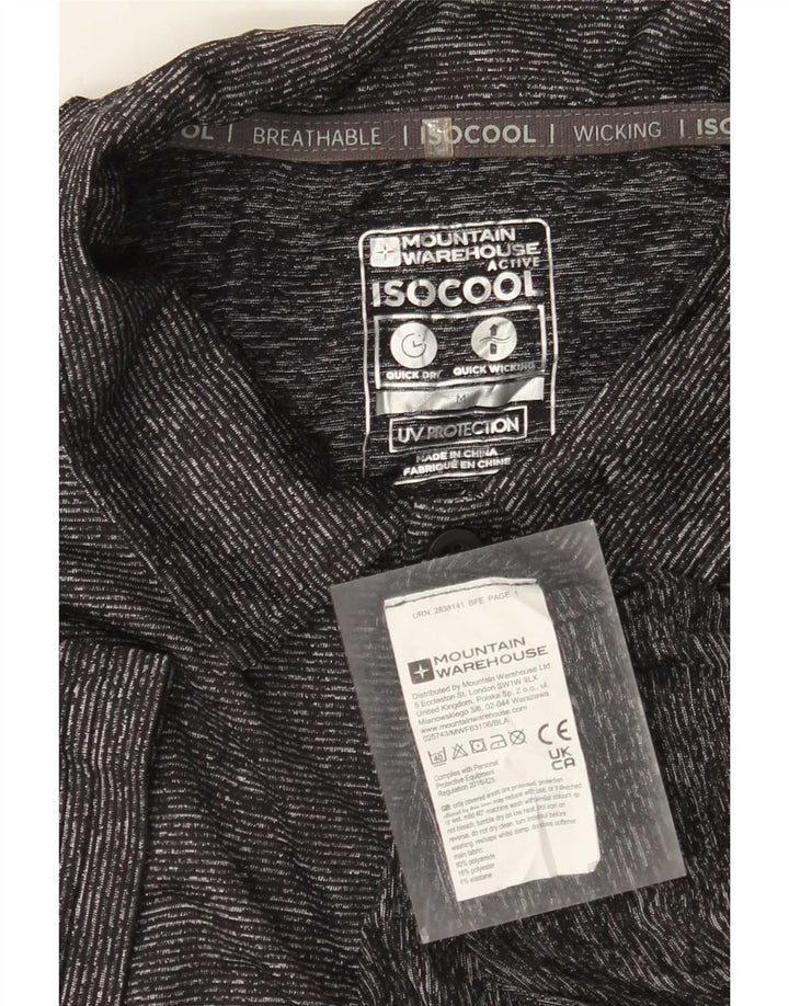 Camisa polo masculina IsoCool Mountain Warehouse poliamida manchada cinza médio