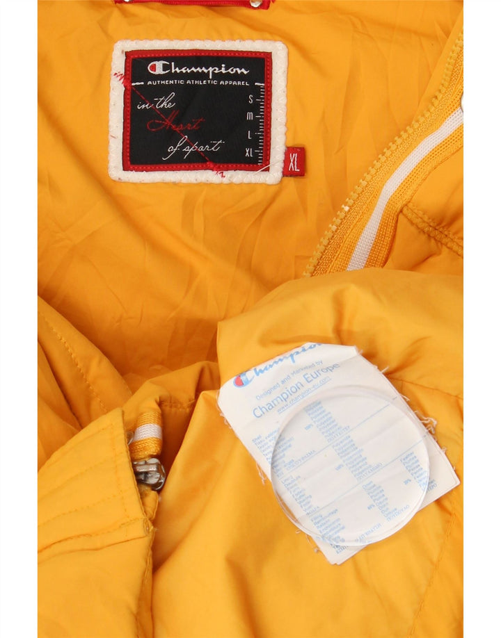 Jaqueta feminina acolchoada com capuz Champion UK 18 XL amarelo poliéster