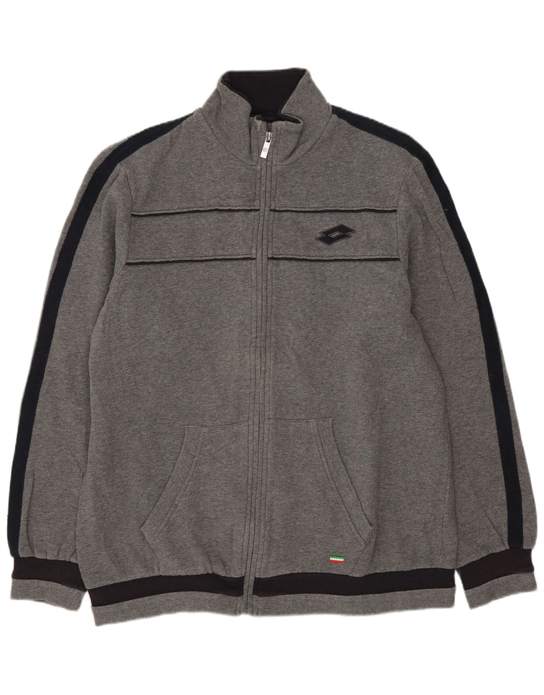 Lotto Mens Treino Top Jaqueta Grande Algodão Colourblock Cinza