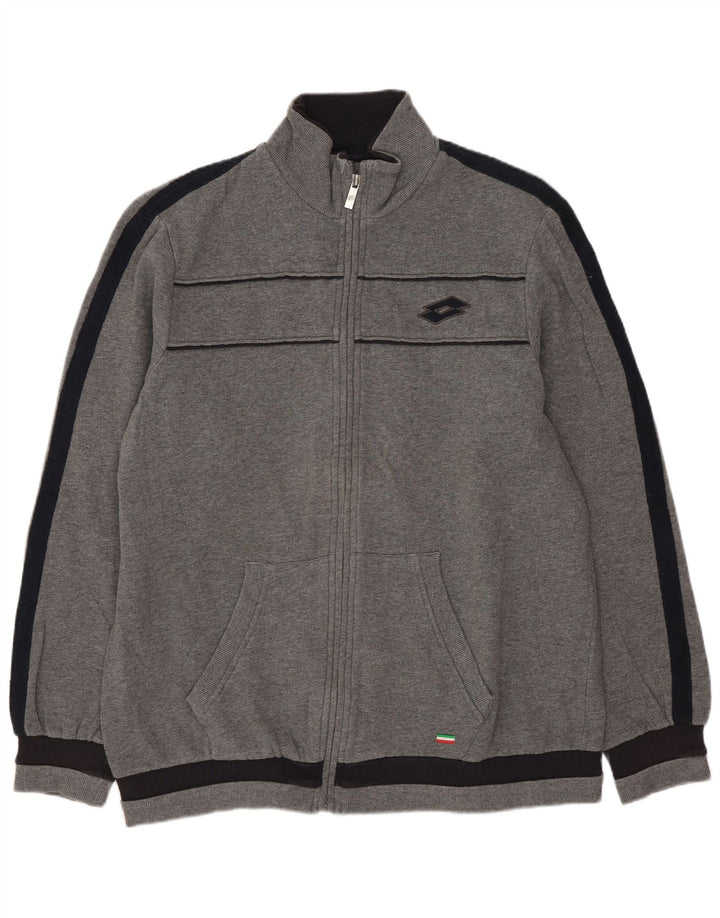 Lotto Mens Treino Top Jaqueta Grande Algodão Colourblock Cinza