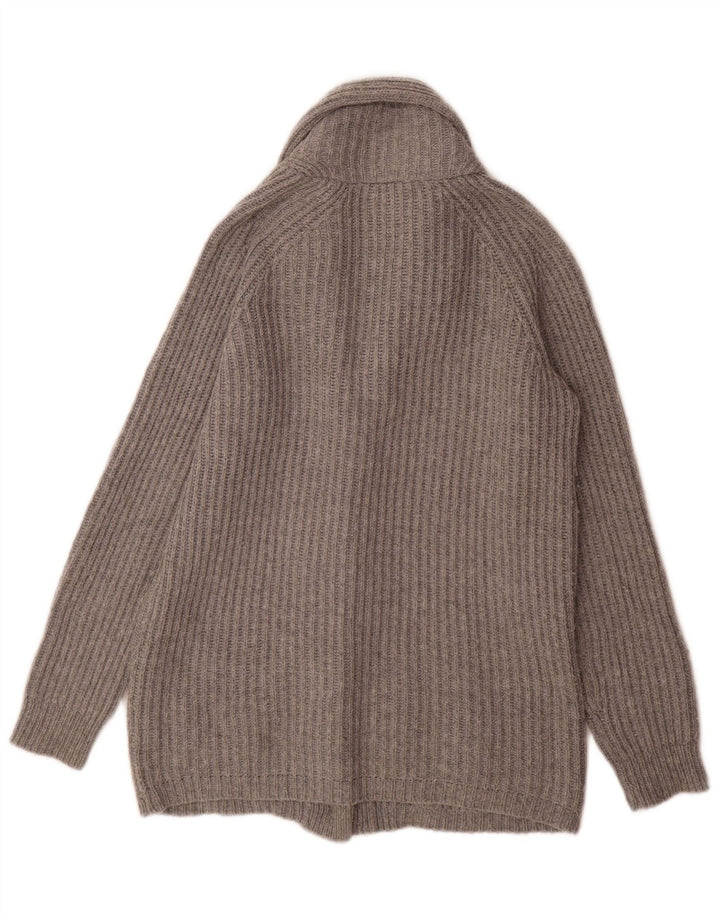 Suéter cardigã feminino superdimensionado Topshop Reino Unido 8 pequeno cinza acrílico