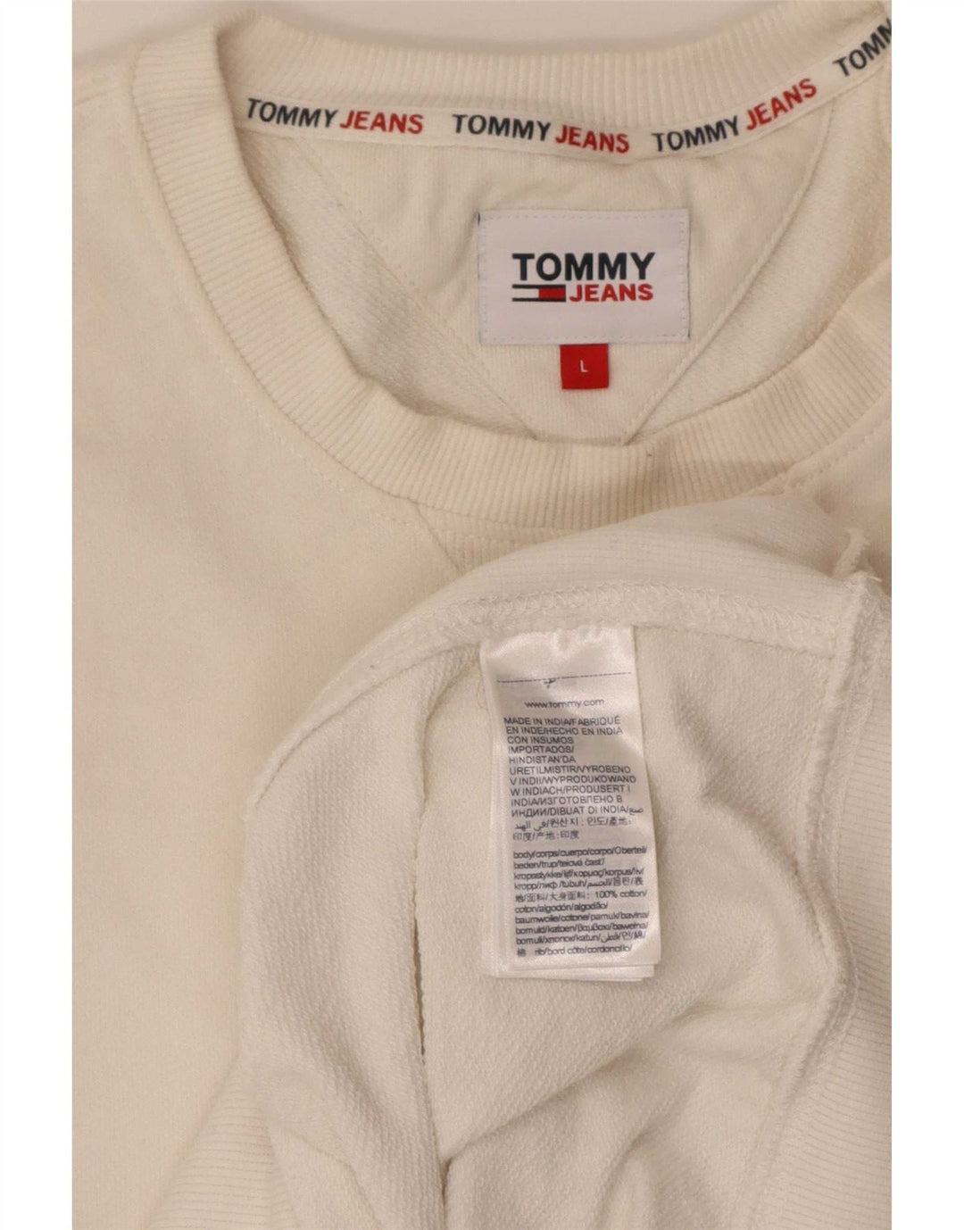 Moletom Tommy Hilfiger Masculino Graphic Regular Fit Suéter Grande Branco