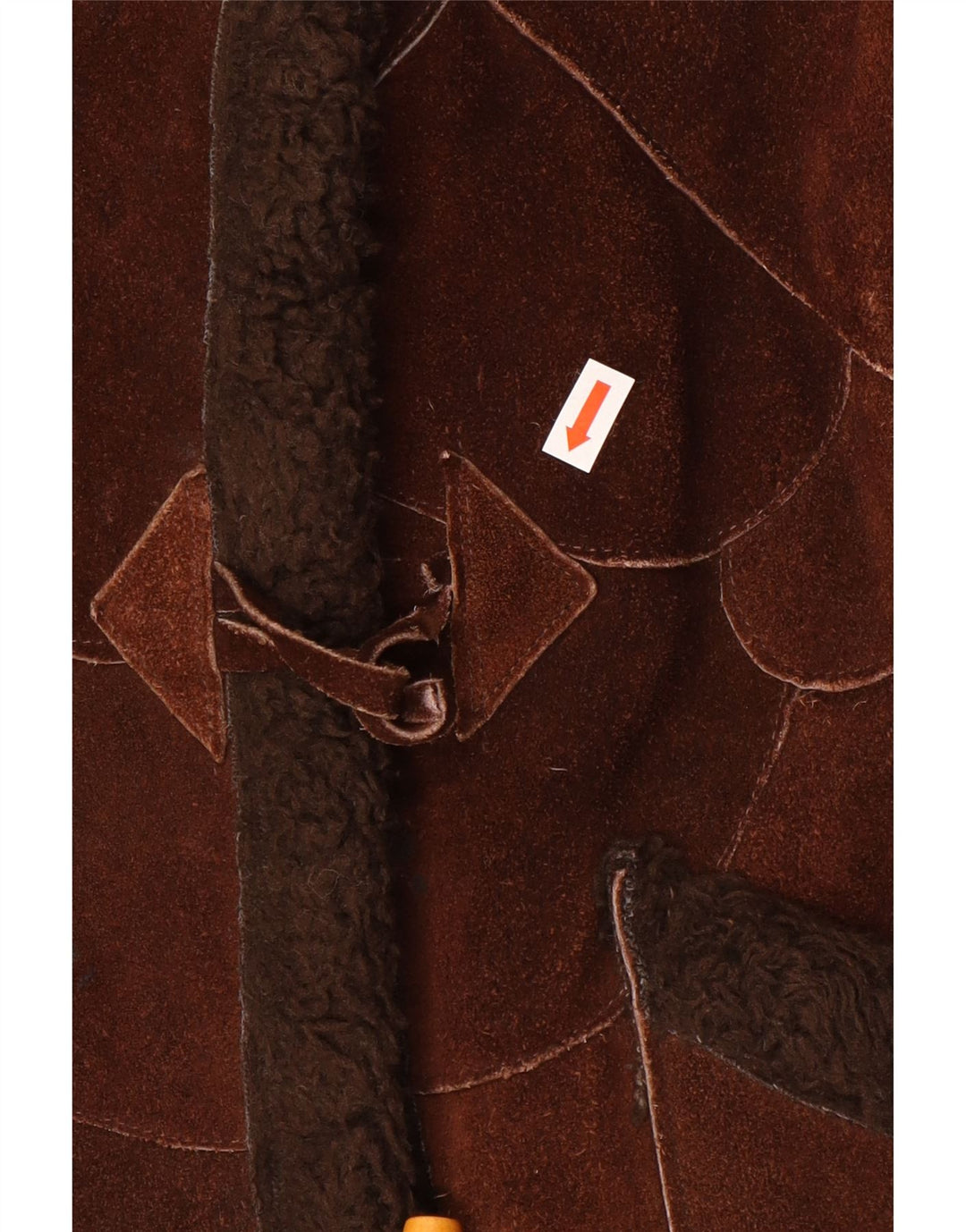 Jaqueta feminina VINTAGE Shearling UK 14 marrom médio