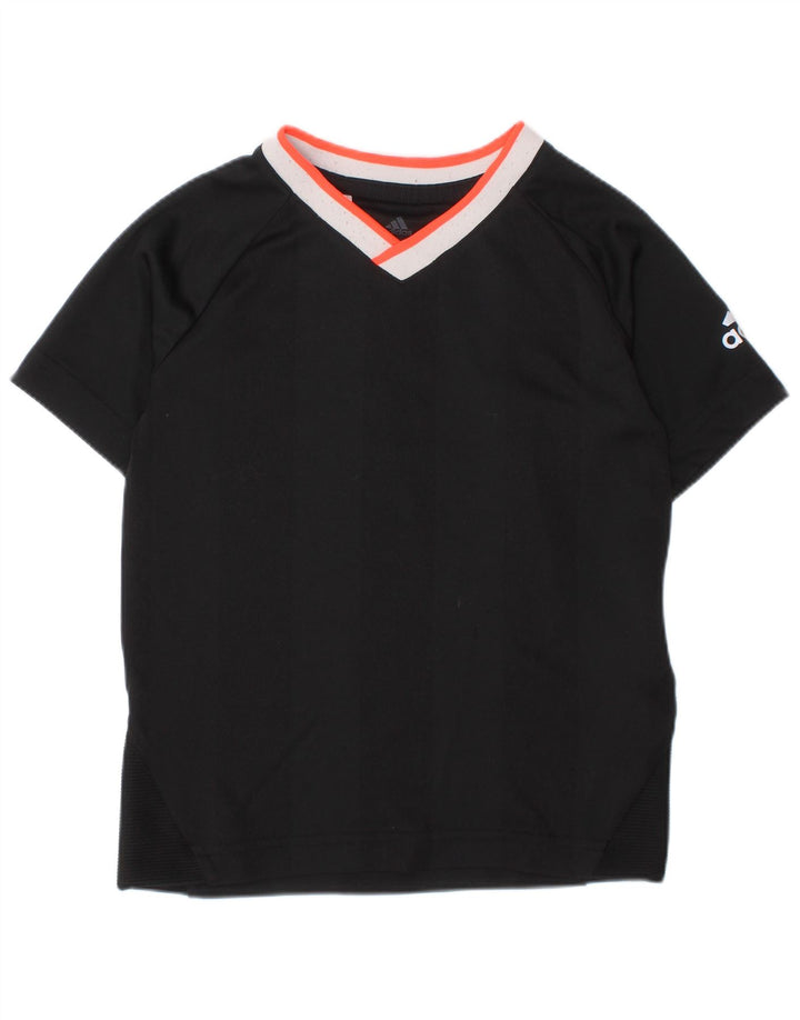 Camiseta Adidas Menino Climalite Top 4-5 Anos Pequeno Poliéster Preto