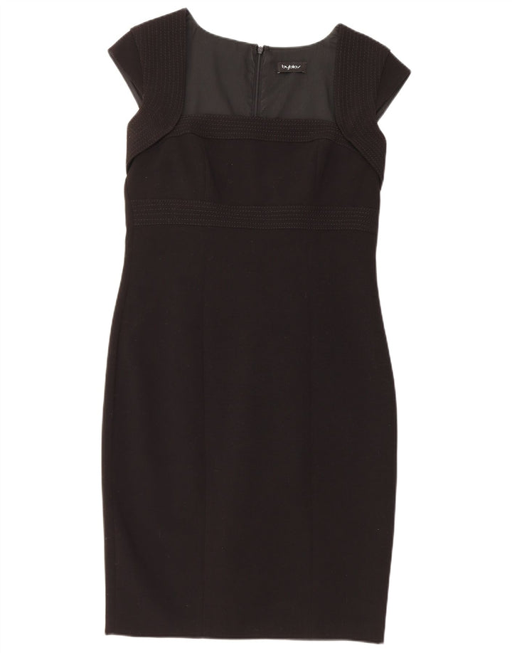 Vestido bainha feminino BYBLOS IT 46 grande poliéster preto