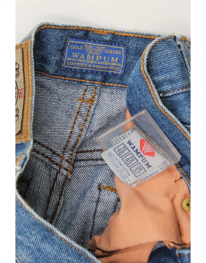Calça jeans reta masculina Wampum W32 L31 algodão azul