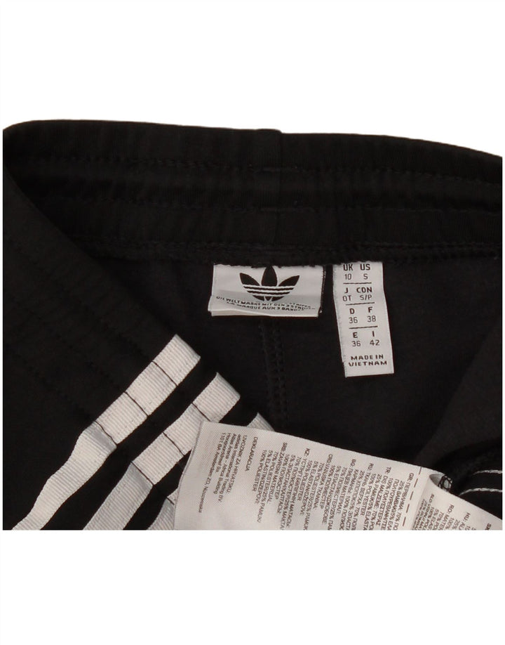Calça de treino feminina Adidas UK 10 pequena poliéster preto