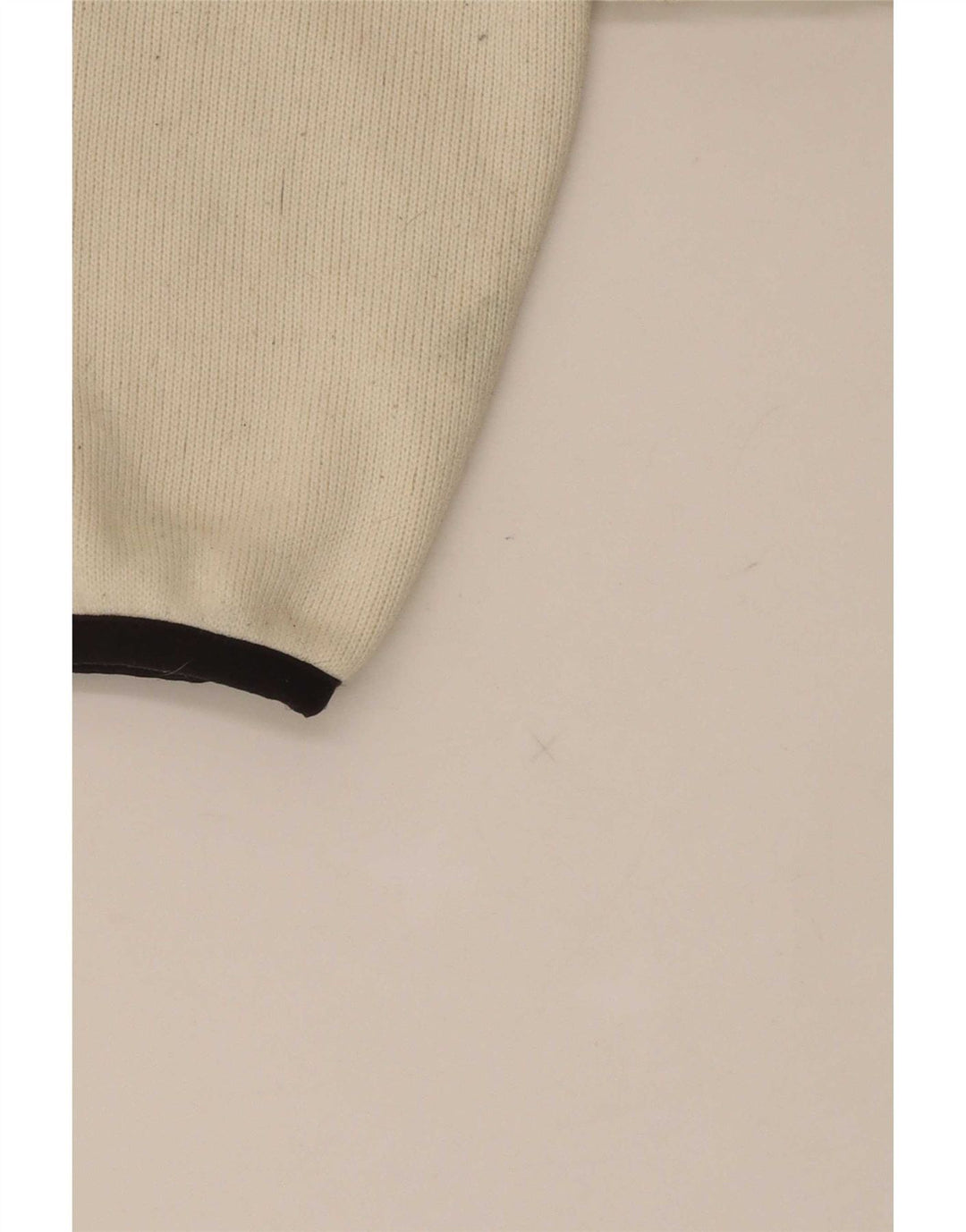 Suéter feminino Dkny com zíper 1/4 oversized UK 6 XS off white poliéster