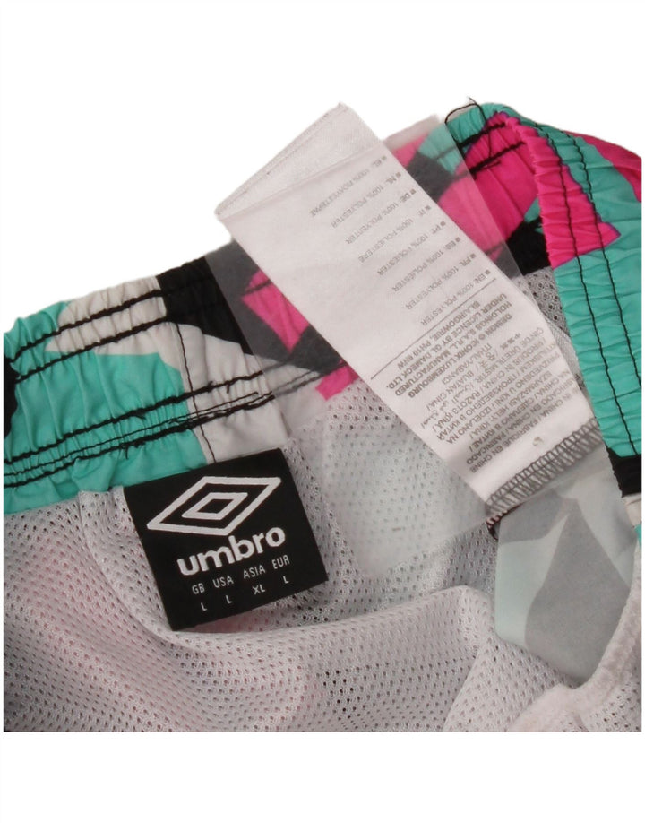 Shorts de natação masculino UMBRO grande poliéster geométrico multicolorido