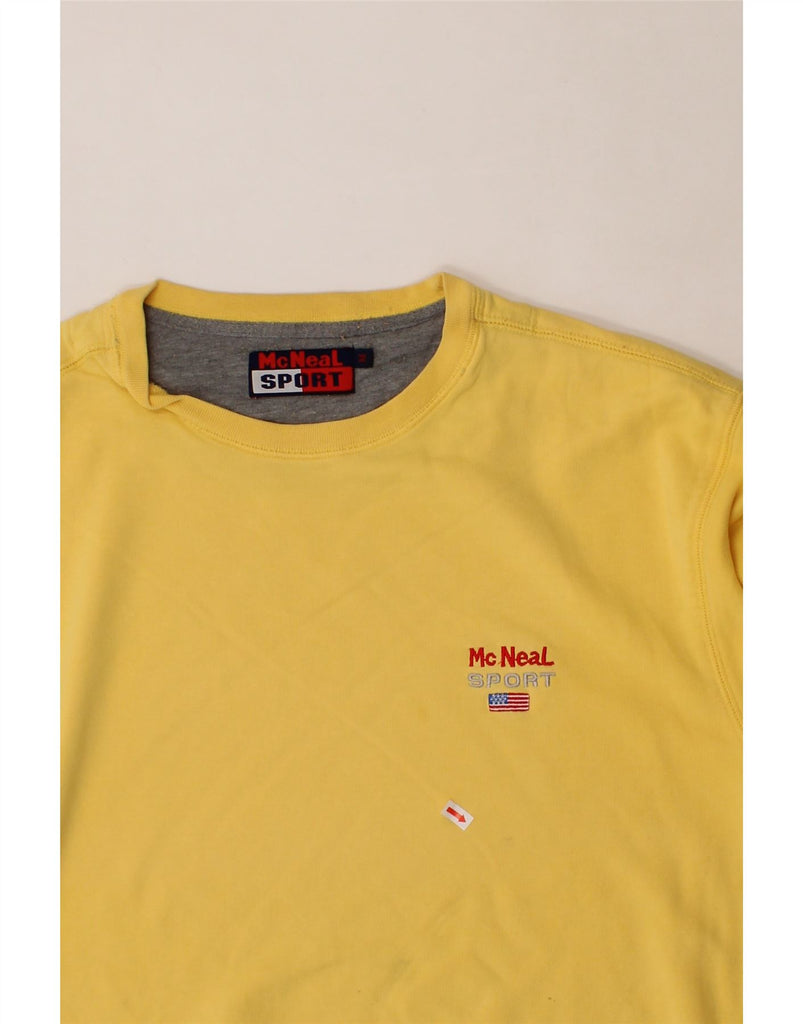 MC NEAL Mens Sweatshirt Jumper Medium Yellow Cotton Vintage MC Neal and Second-Hand MC Neal from Messina Hembry 