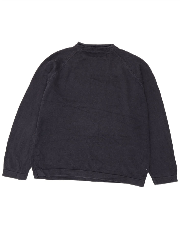 Suéter masculino Marks & Spencer com gola redonda 2XL algodão azul marinho