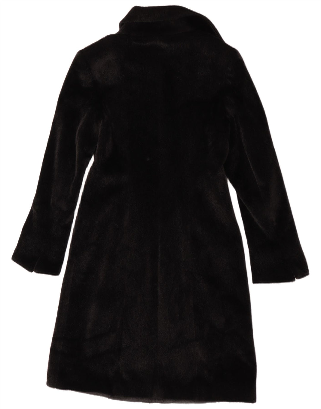 Sobretudo de pele sintética vintage feminino IT 42 poliéster preto médio