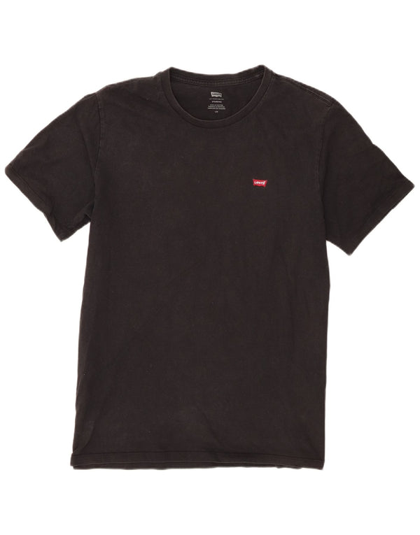 Camiseta masculina padrão Levi's Top grande de algodão preto