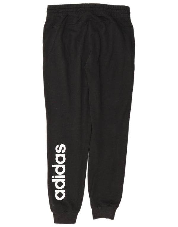 Adidas Womens Graphic Tracksuit Calças Joggers Reino Unido 8/10 Pequeno Algodão Preto