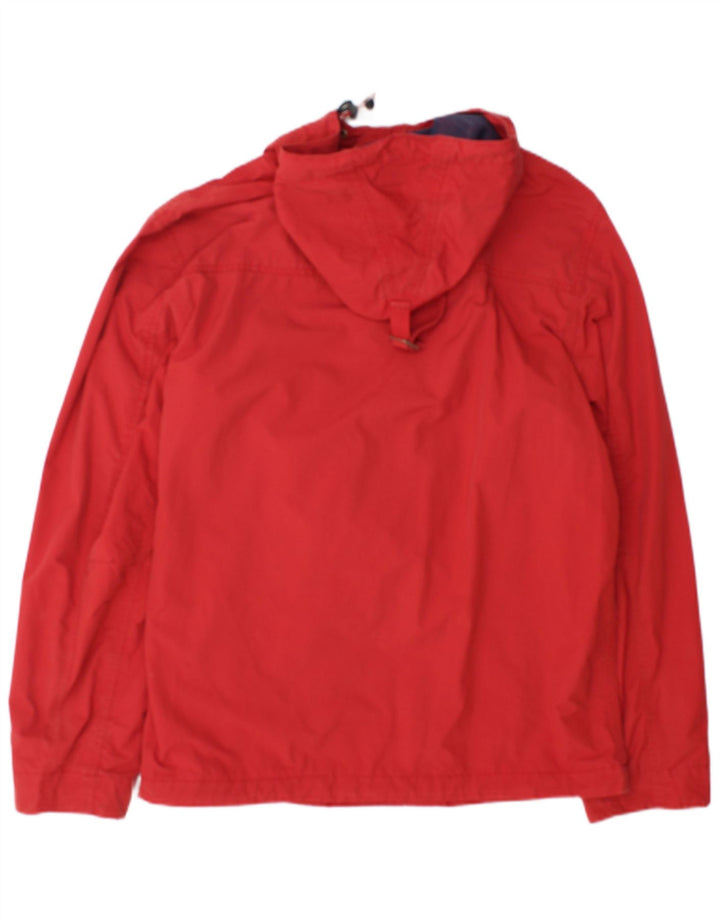 Jaqueta masculina Napapijri com capuz gráfico Anorak UK 38 poliamida vermelha média