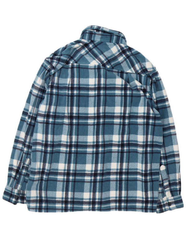 Atlas For Men Camisa masculina de lã grande poliéster azul