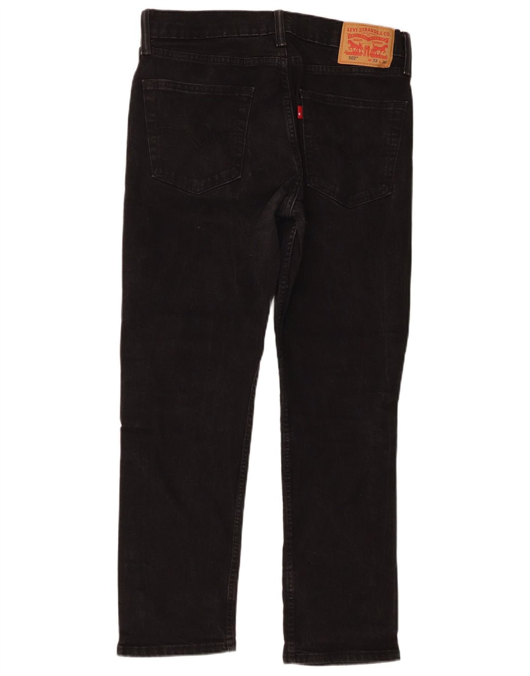 Jeans Levis 502 Straight Masculino W33 L27 Algodão Preto