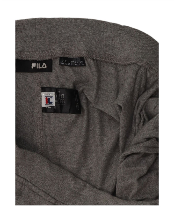 FILA Mens Sport Shorts XL Cinza Algodão