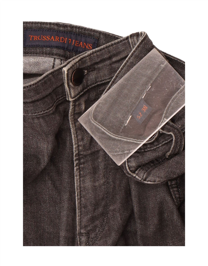 TRUSSARDI Mens Straight Jeans W38 L30 Grey Vintage Trussardi and Second-Hand Trussardi from Messina Hembry 