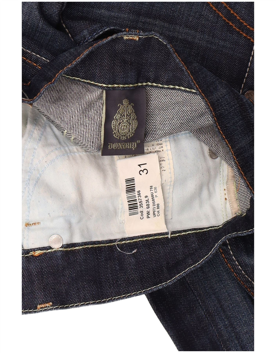 DONDUP Jeans retos femininos W31 L29 algodão azul