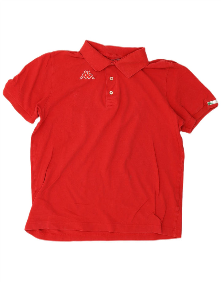 Camisa polo masculina Kappa grande algodão vermelho