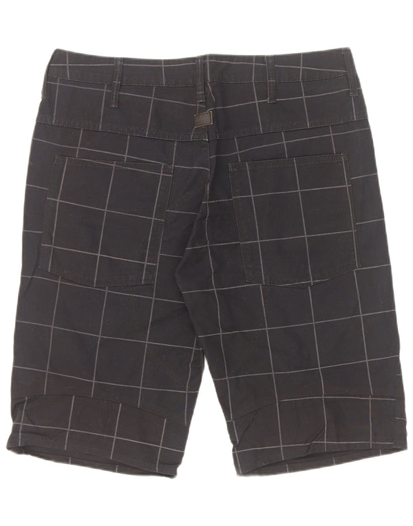 Bermuda masculina G-Star W32 médio preto xadrez algodão