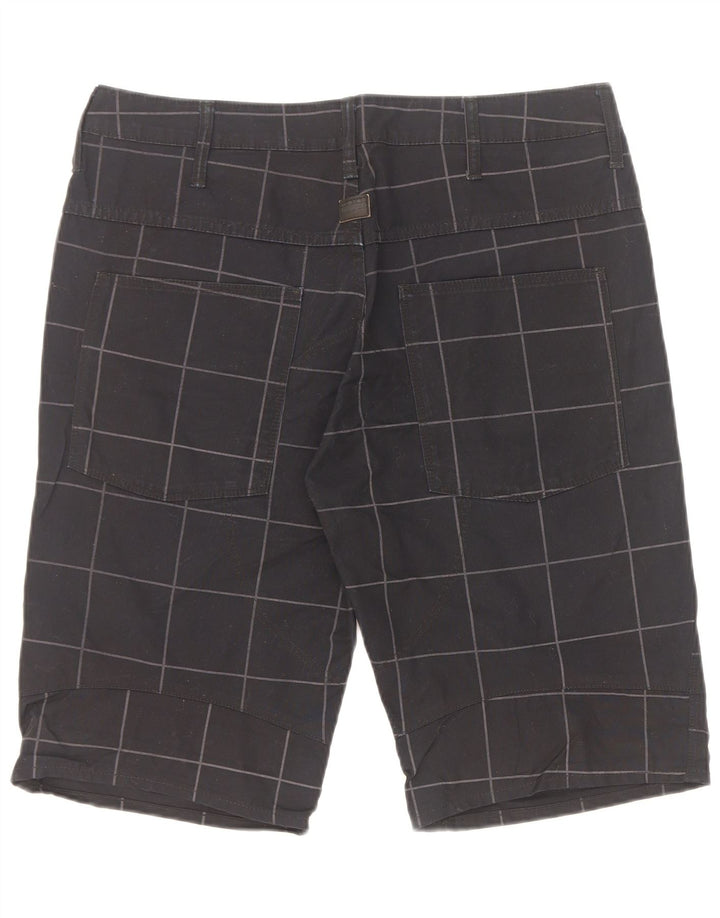 Bermuda masculina G-Star W32 médio preto xadrez algodão