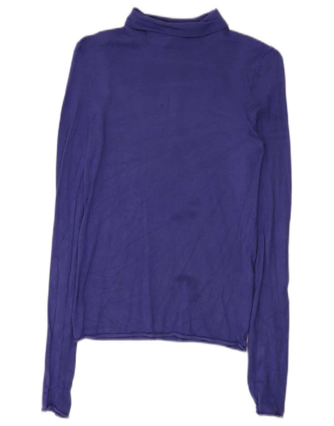 Top feminino Zara de manga comprida UK 8 pequeno roxo viscose