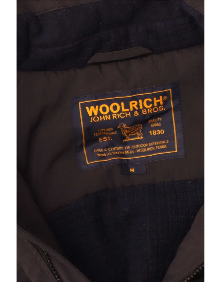 Jaqueta masculina Woolrich com capuz Bomber acolchoada Reino Unido 38 médio preto