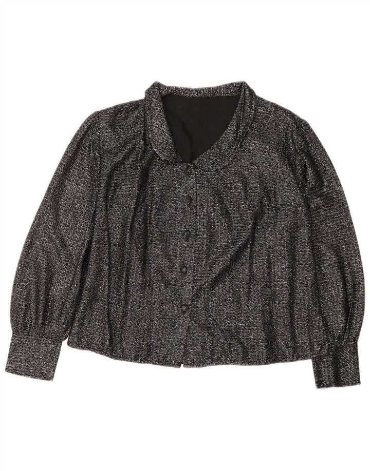 Blusa feminina VINTAGE UK 16 grande preta