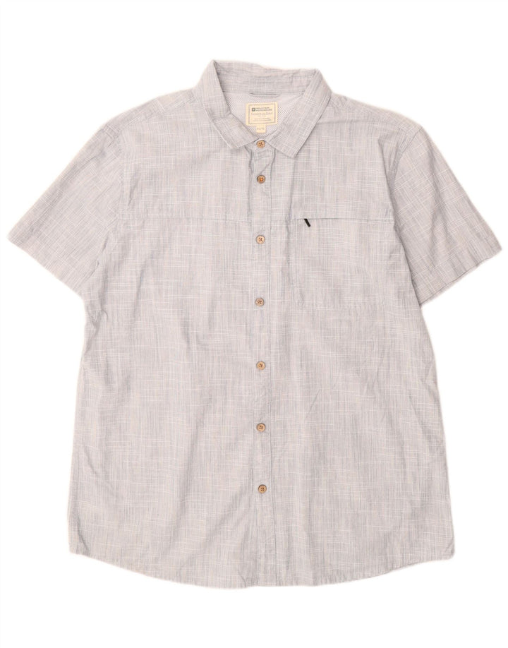 Camisa masculina de manga curta Mountain Warehouse XL azul algodão