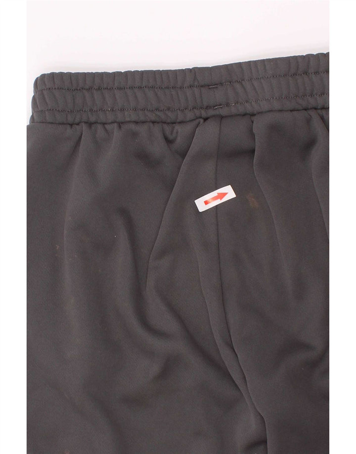 Adidas meninos calças de treino gráfico joggers 7-8 anos cinza poliéster