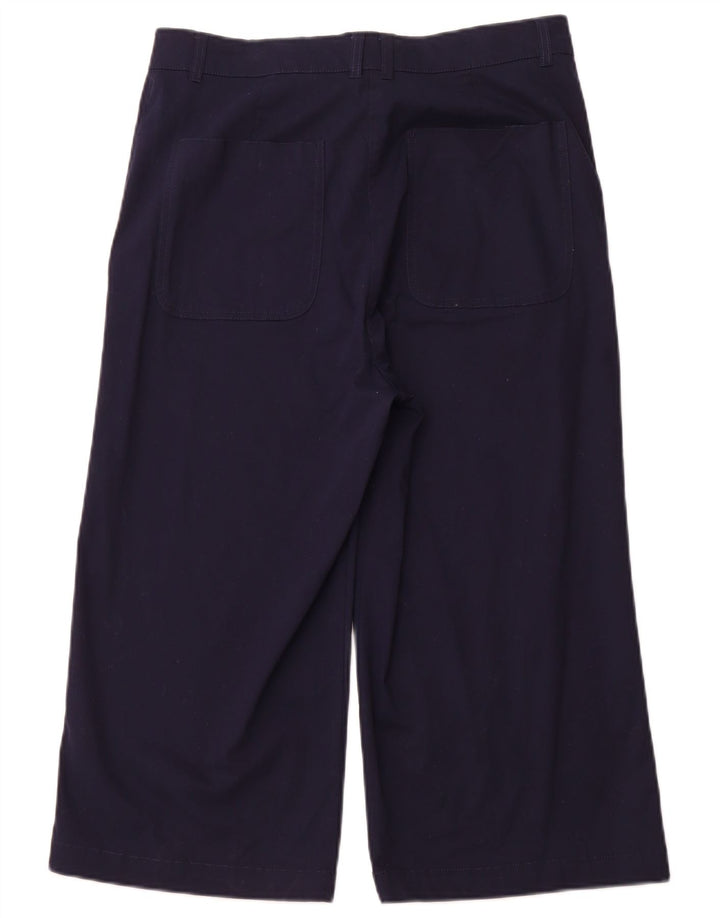 Calça capri feminina de cintura alta JOULES Reino Unido 14 grande W32 L21 azul marinho