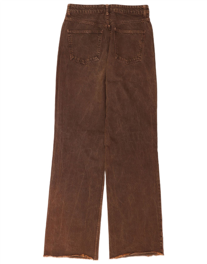 Calça jeans reta feminina Zara EU 40 médio W30 L33 marrom