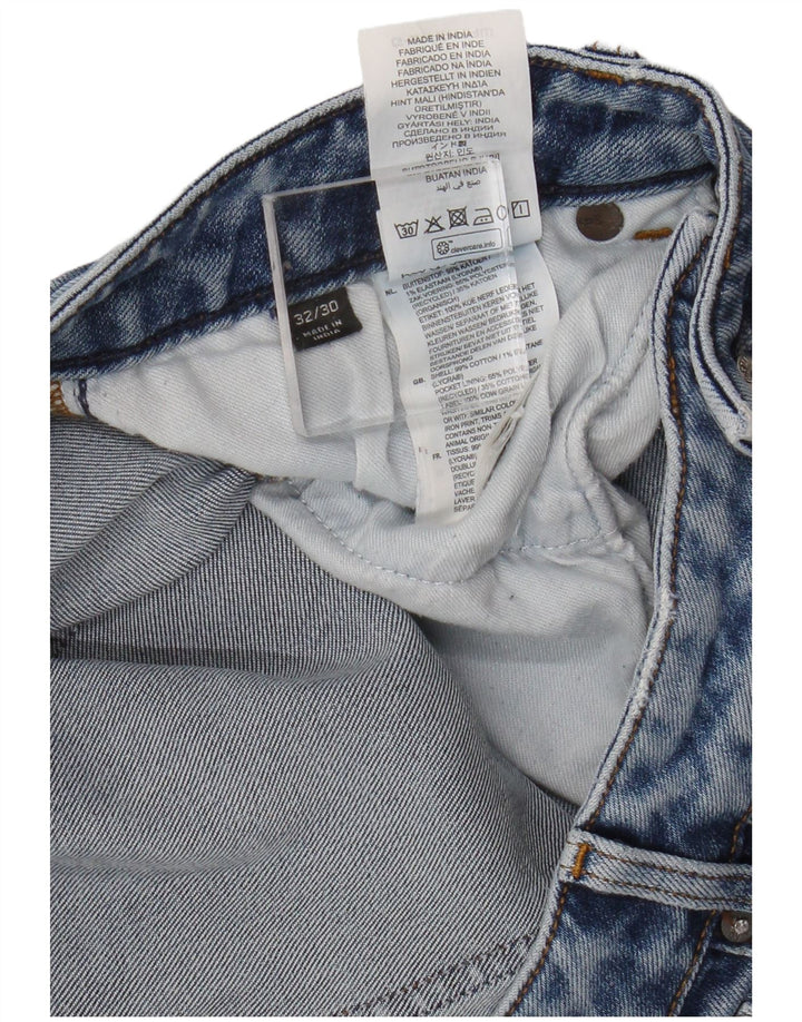 Jeans retos masculinos G-Star W32 L27 algodão azul