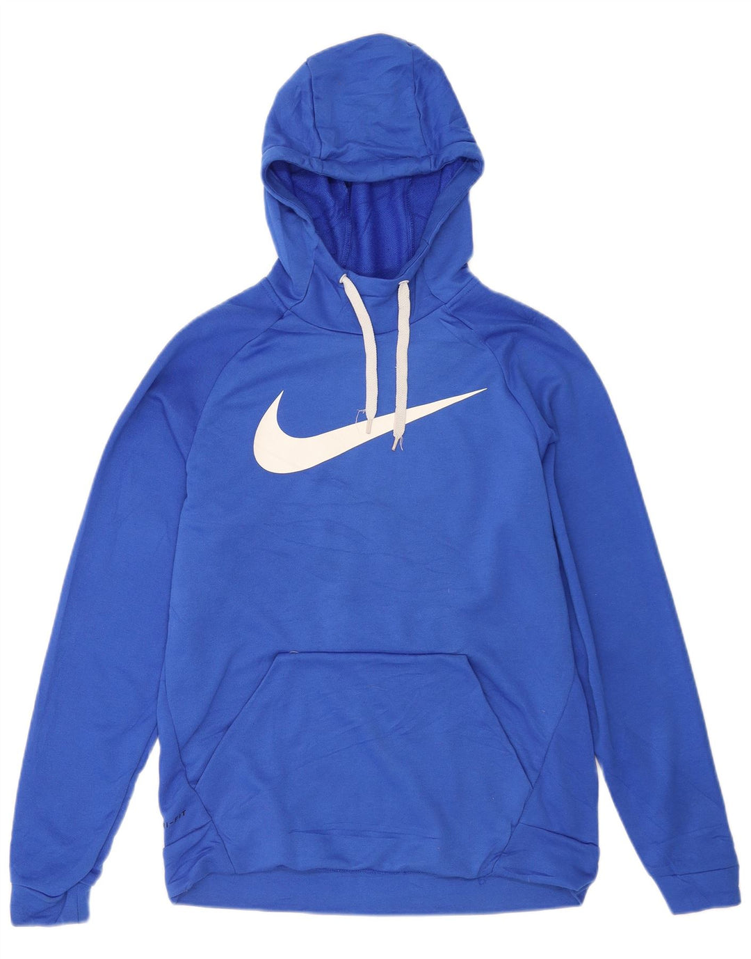 Suéter Nike masculino Dri Fit Graphic com capuz azul médio poliéster