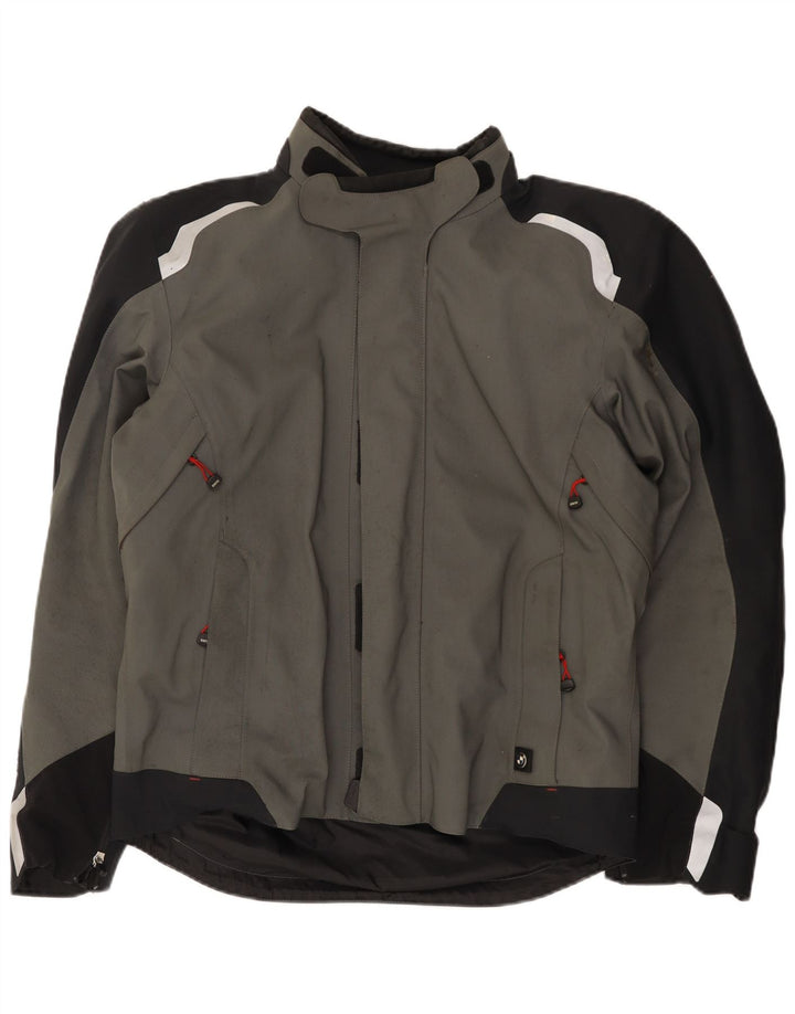 Jaqueta BMW Motorrad masculina Racer IT 50 grande cinza Colourblock poliamida