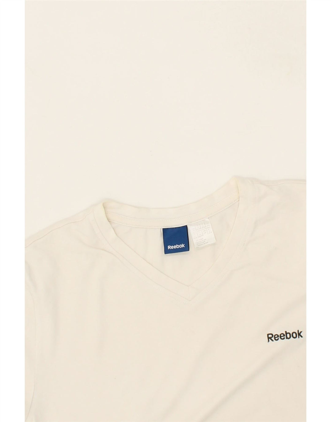 REEBOK Womens T-Shirt Top UK 16/18 Large White Cotton Vintage Reebok and Second-Hand Reebok from Messina Hembry 