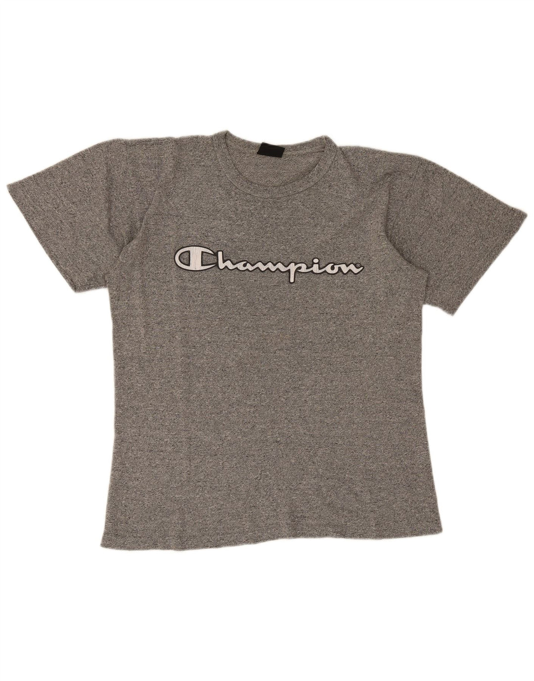 Camiseta masculina estampada Champion grande cinza manchado