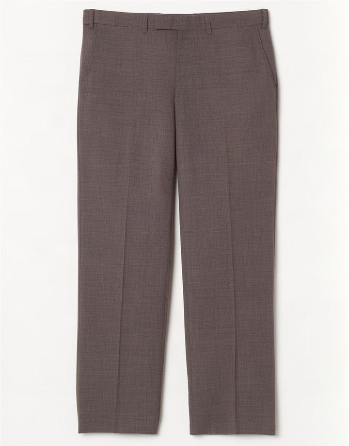 Calça masculina de ajuste regular Marks & Spencer W32 L31 lã cinza