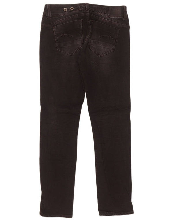 G-Star Womens Midge Straight Jeans W31 L32 Black Cotton
