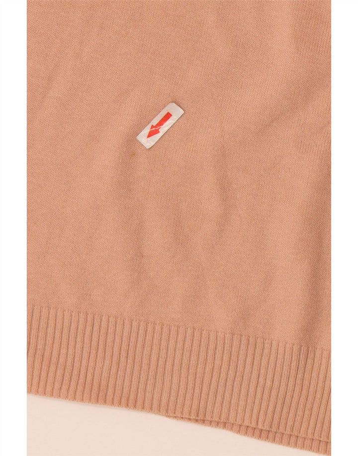 Zara Suéter feminino cropped com decote em V Reino Unido 12 rosa médio