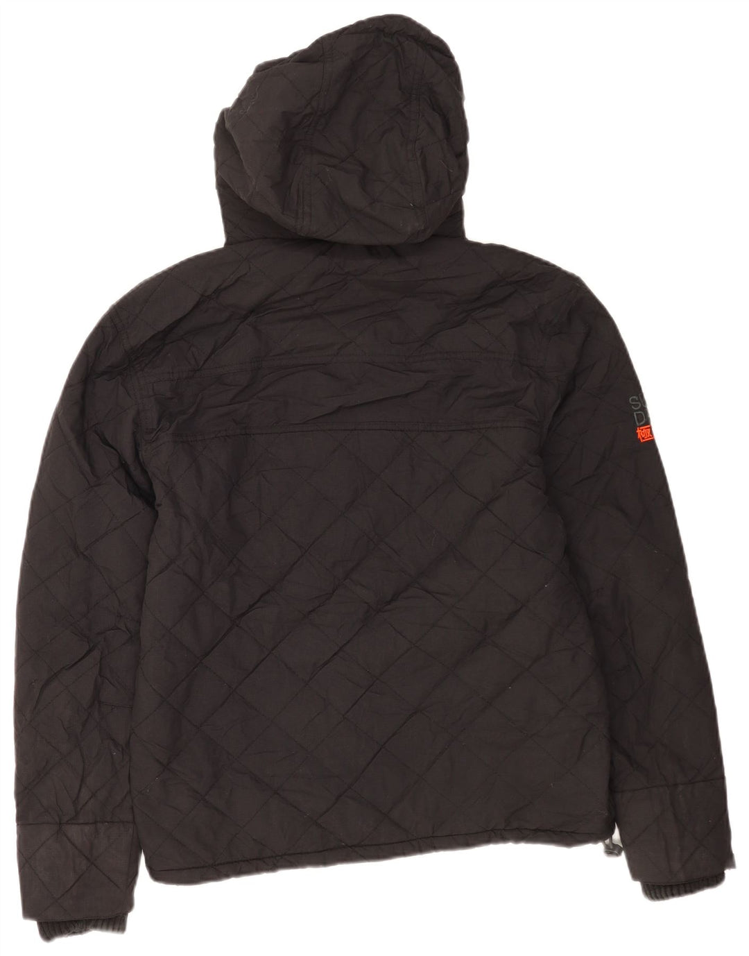 Jaqueta corta-vento masculina Superdry com capuz e blusão UK 38 médio preto