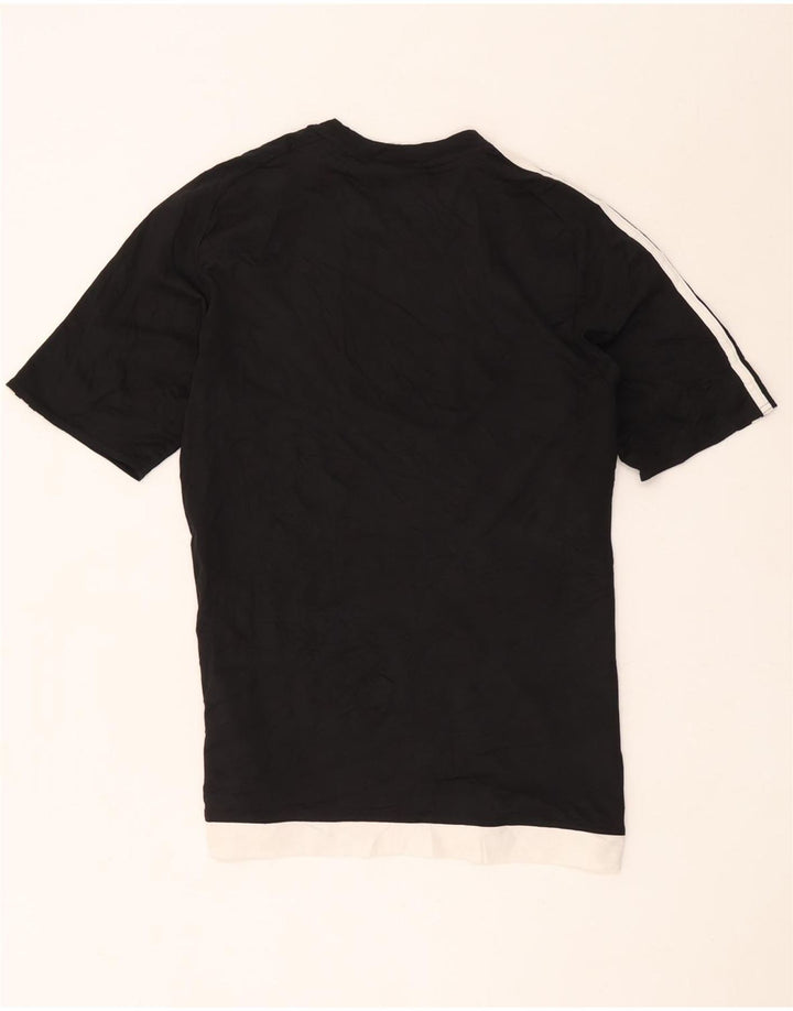 Adidas Masculino Climalite Camiseta Top Médio Preto Colorblock Poliéster