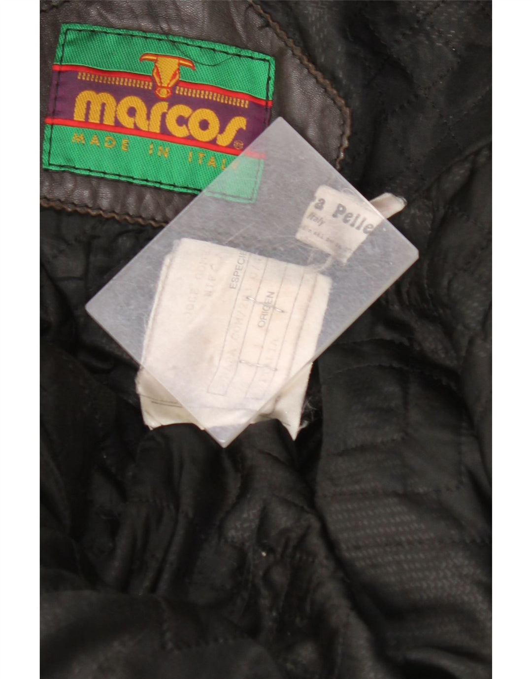 Casaco de couro masculino MARCOS IT 50 grande couro marrom