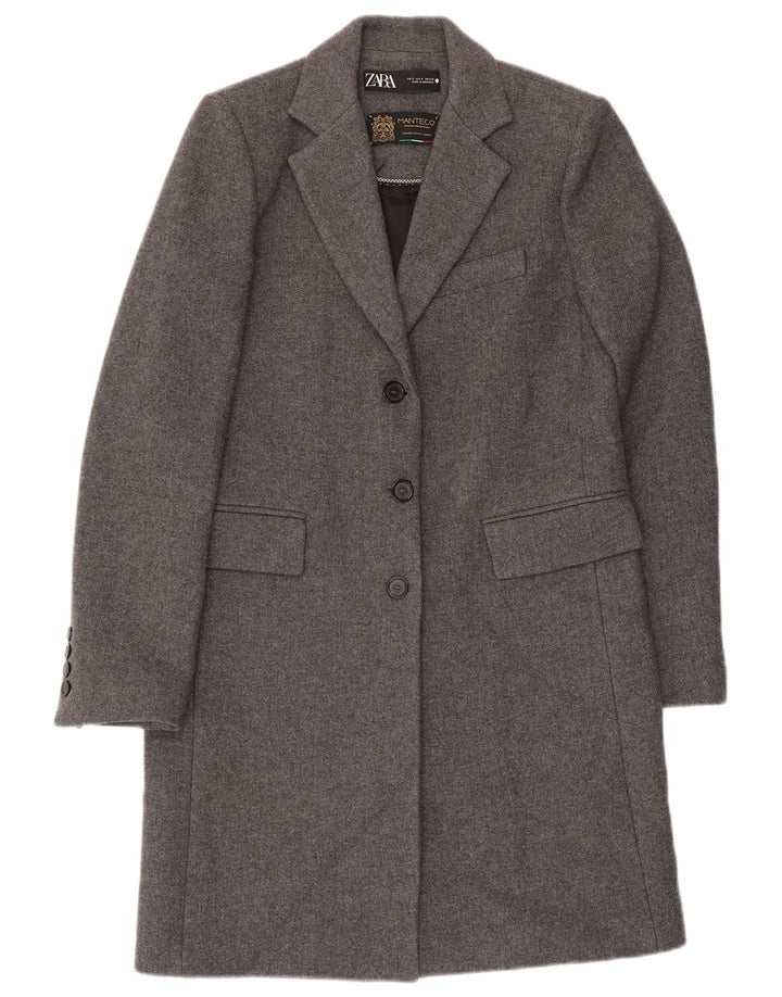 Sobretudo feminino Zara Manteco UK 10 pequeno cinza