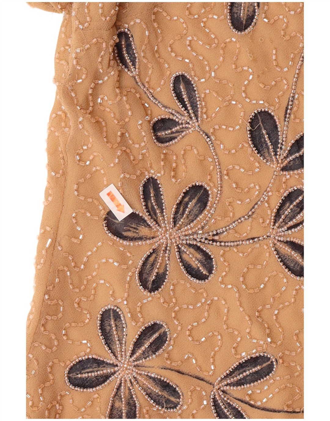 Blusa feminina Jacques Vert UK 12 poliéster floral bege médio