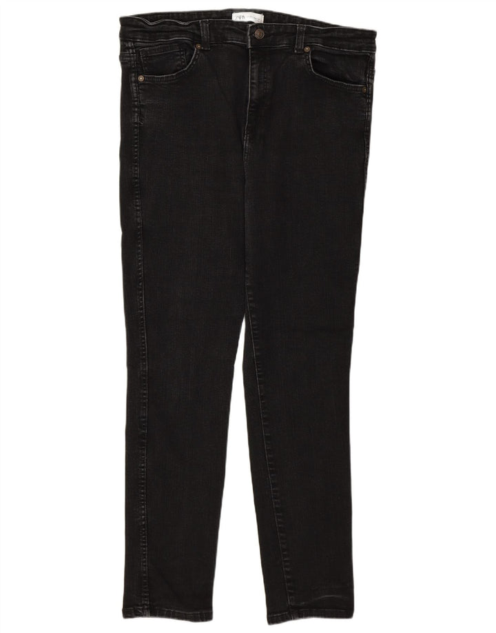 Zara Jeans Slim Feminino EU 46 2XL W36 L28 Preto